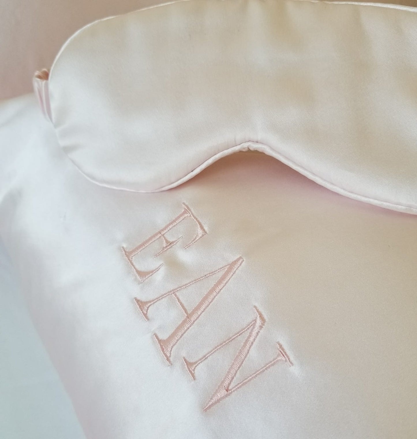 Beauty Sleep Personalized Set (Monogrammed Pillowcase + Eye Mask)